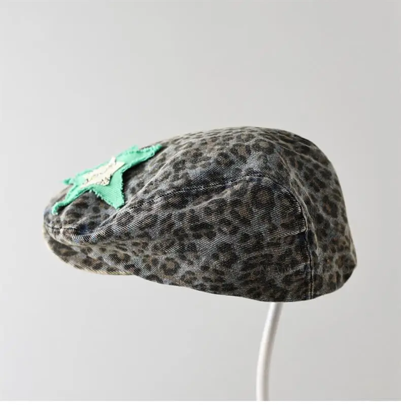 Star Leopard Print Forward Hat Women's Fashion — feature 3