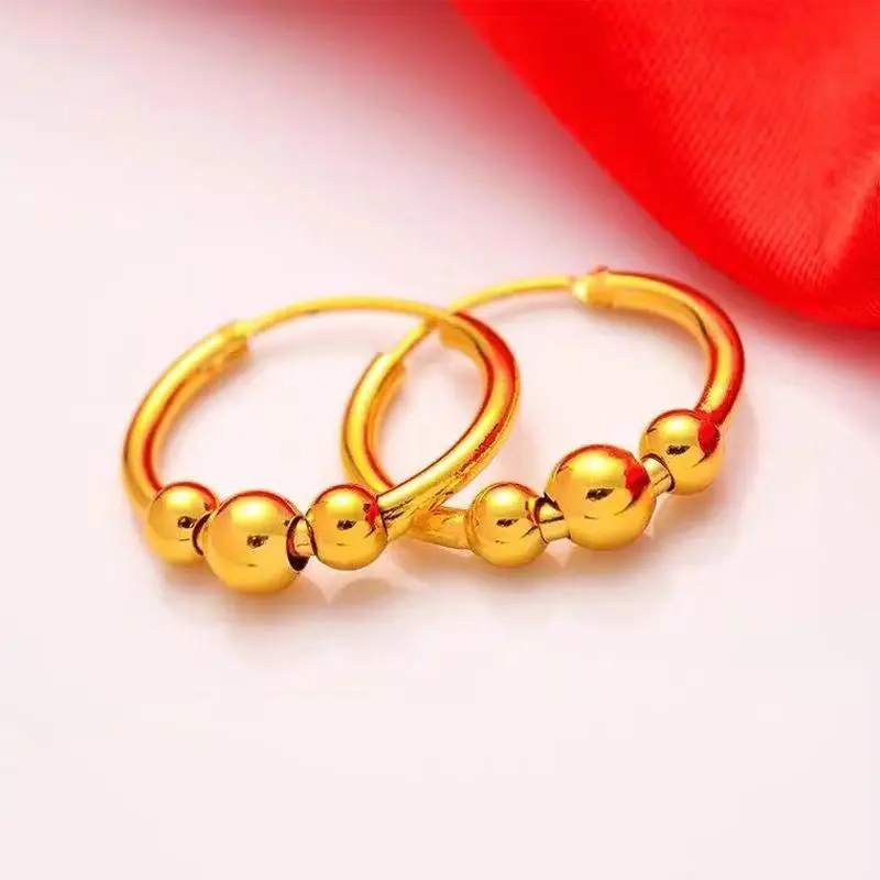 Gold Plated Earrings for Women with Diamond Accents