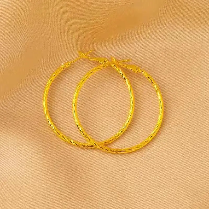 Gold Plated Earrings for Women with Diamond Accents