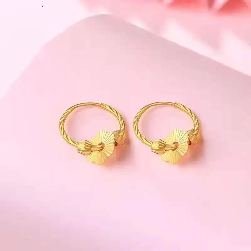 Gold Plated Earrings for Women with Diamond Accents
