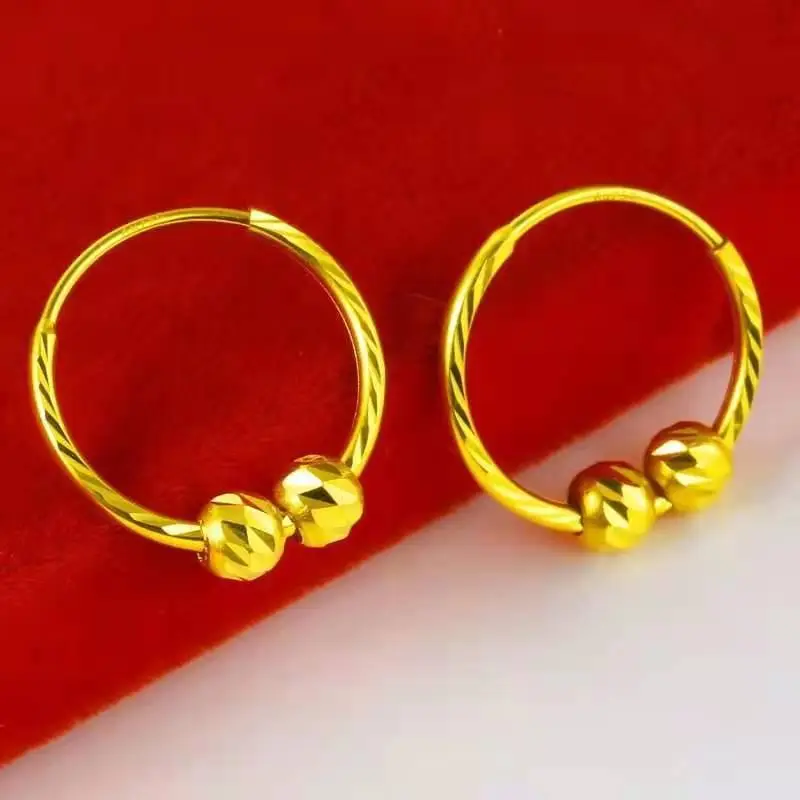 Gold Plated Earrings for Women with Diamond Accents
