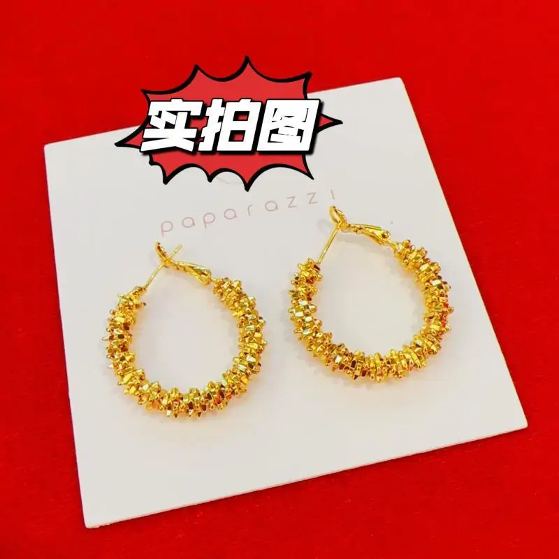 Gold Plated Earrings for Women with Diamond Accents