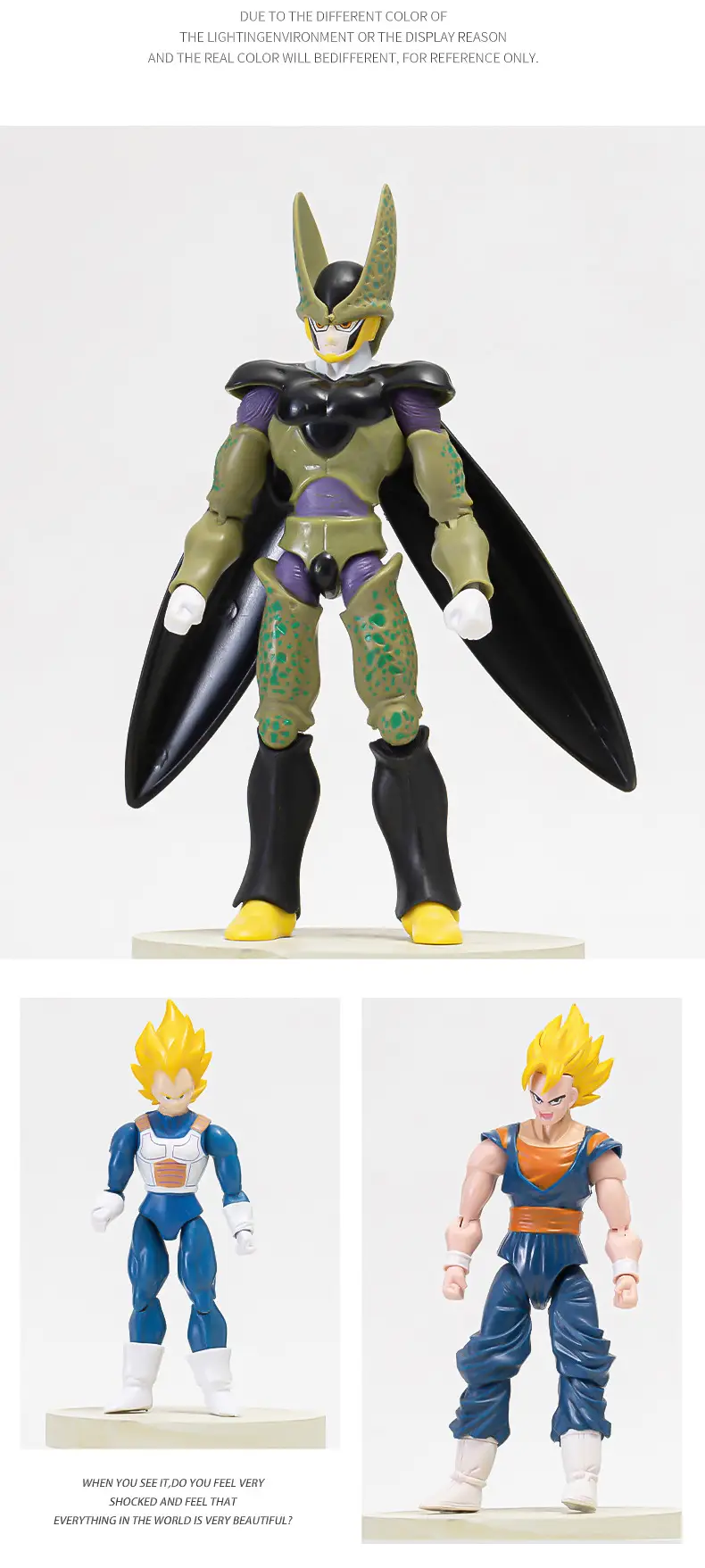 Dragon Ball Hand-made Ornaments Vegeta Magic Man Buo Monkey King Movable Doll Animation Hand-made Model Ornaments Batch — feature 12