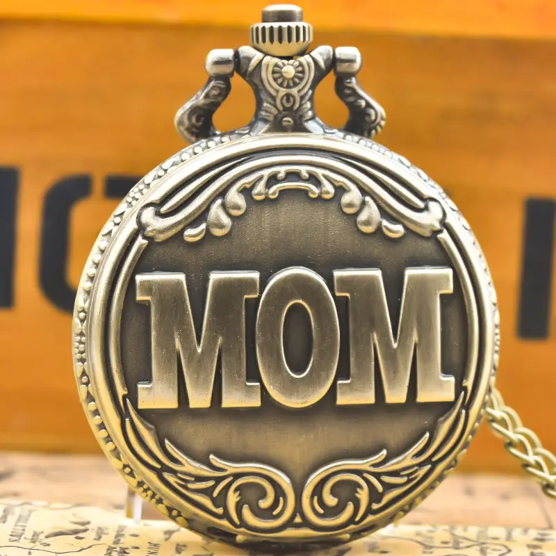 Vintage Gold Plated Pocket Watch Necklace for Men - Image 4