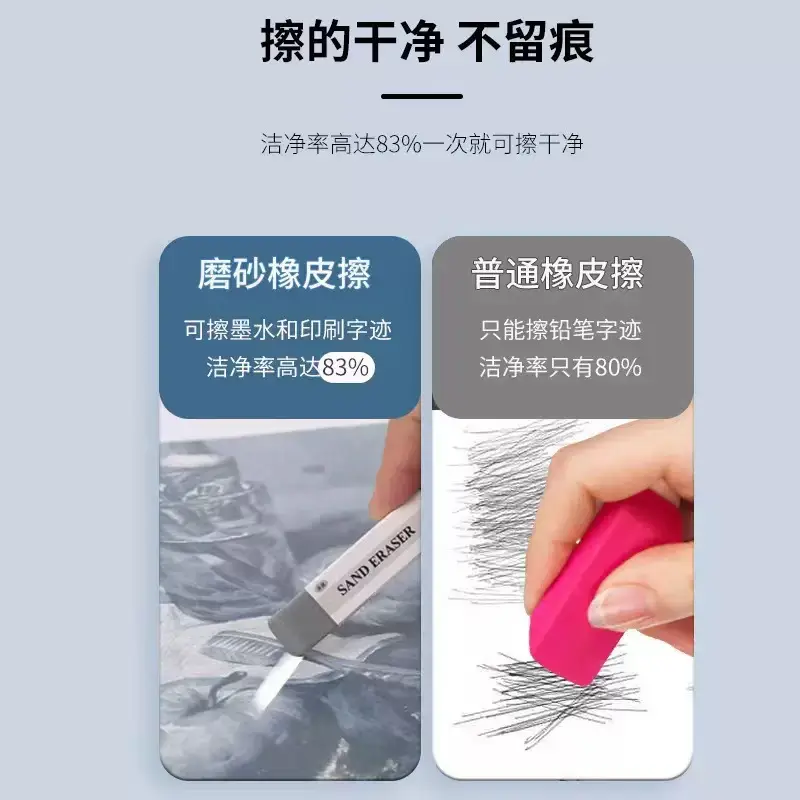 Silicone Sand Eraser Set, Gray, Student Office Silent Use