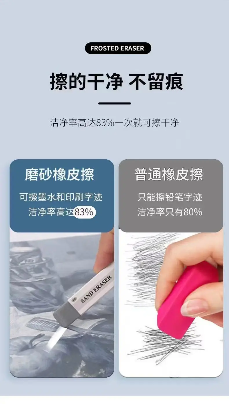 Silicone Sand Eraser Set, Gray, Student Office Silent Use — feature 3