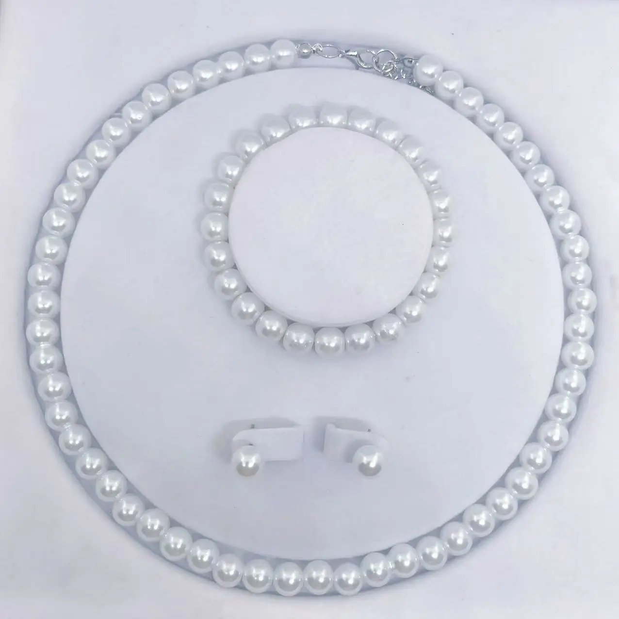 Mother's Day Pearl Necklace Set with Bracelet & Earrings - Image 2