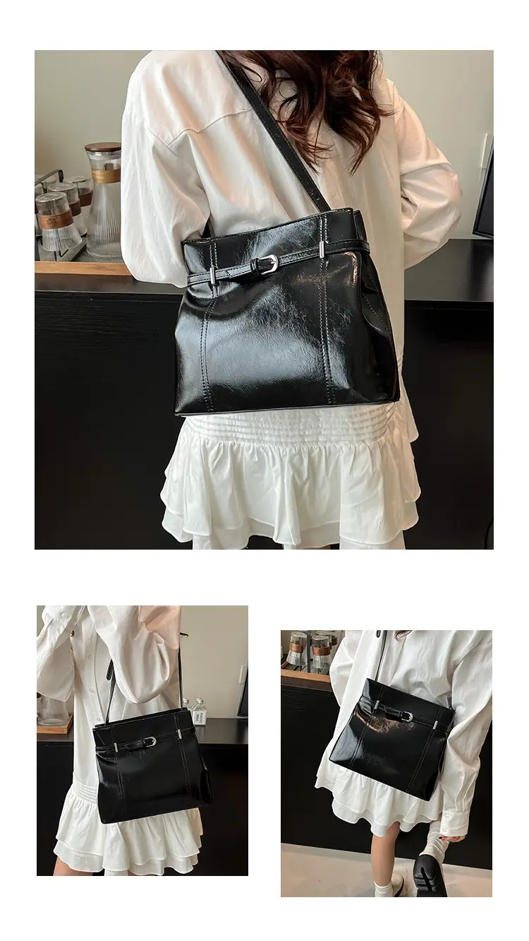 2025 Silver Leather Bucket Bag for Women — feature 5