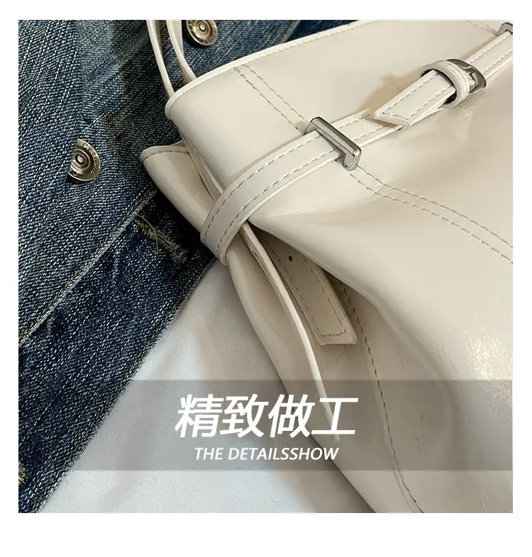 2025 Silver Leather Bucket Bag for Women — feature 9
