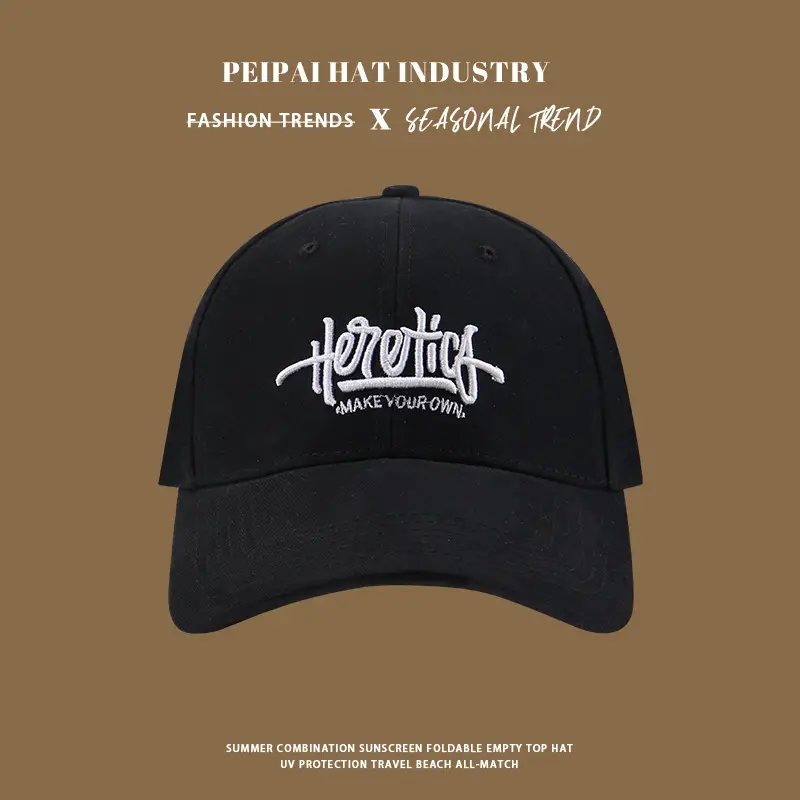 Men's Black "Heroic" Sunscreen Cap Summer Wear — feature 3