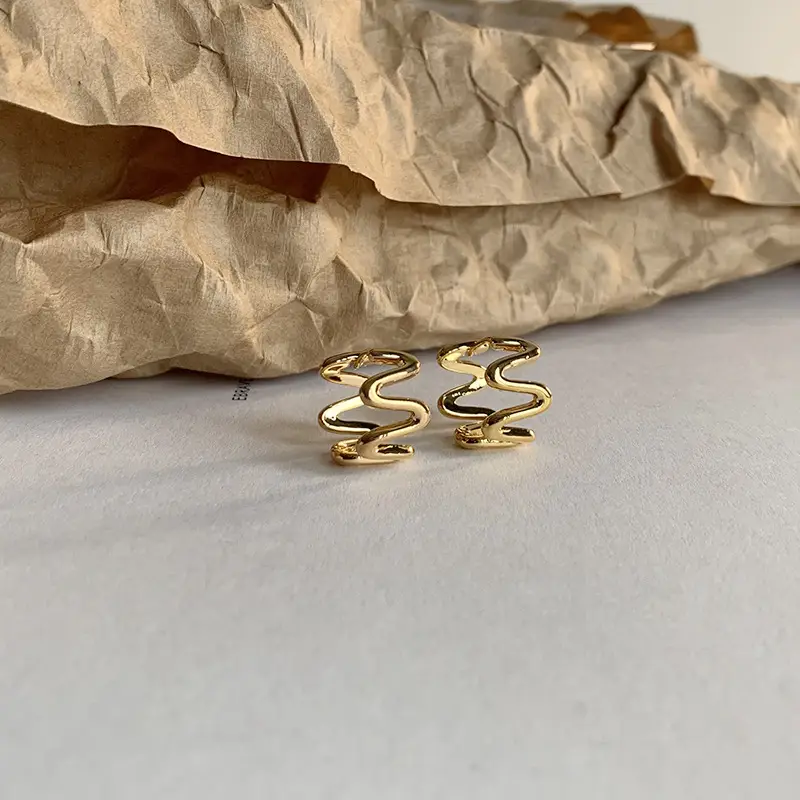 Cold Style Korean Wave Ear Buckles Light Luxury Earrings