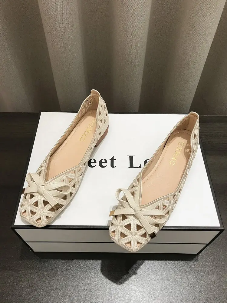 Spring and summer new soft bottom soft surface shallow mouth square head popular women's shoes all-match baotou one pedal low heel hole sandals women — feature 11