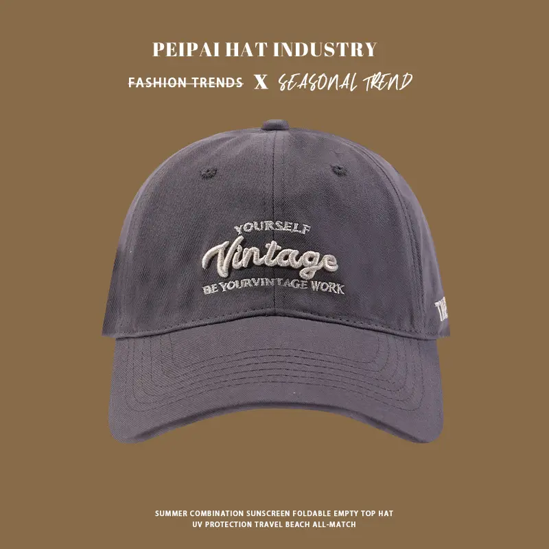 Women Embroidered Dark Gray Cap for Outdoor Commute - Image 4
