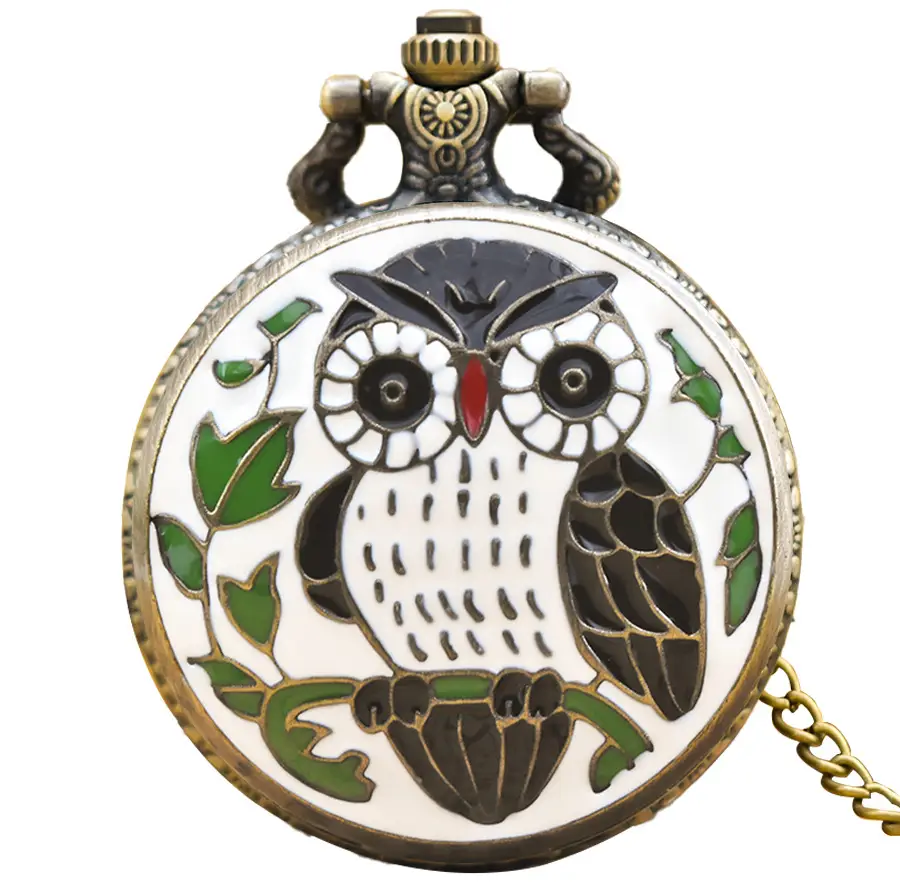Owl Glue Case Pocket Watch Multi-color 8195 - Image 2