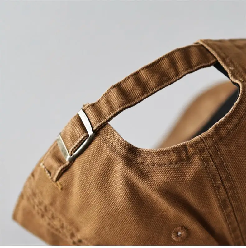 Men's Vintage Suede Baseball Cap Tan Sunshade — feature 10