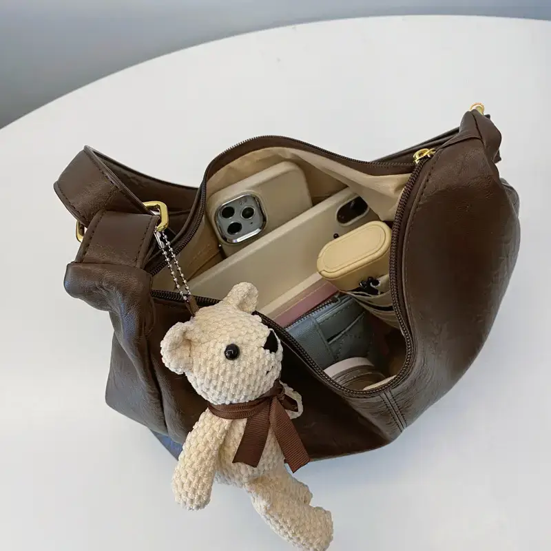 Brown Soft Leather Shoulder Bag for Women 2025 - Image 8