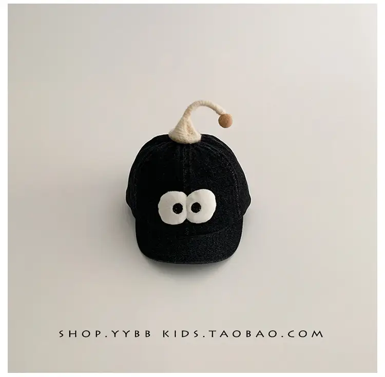 Cute Blue Denim Cap with Big Eyes for Boys Girls — feature 8