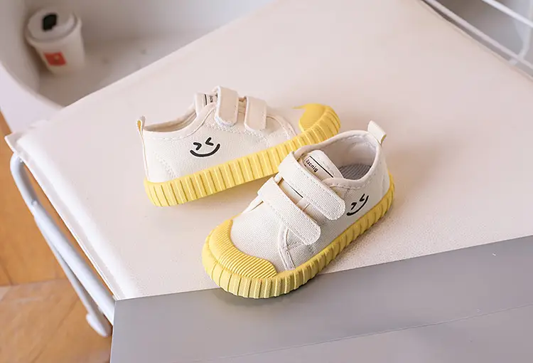 Children's Super Fire Canvas Shoes White Brown Sole — feature 12