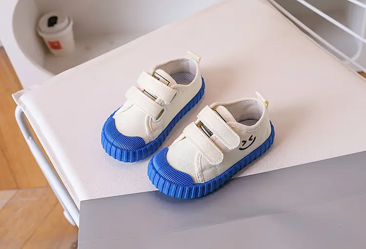 Children's Super Fire Canvas Shoes White Brown Sole — feature 13