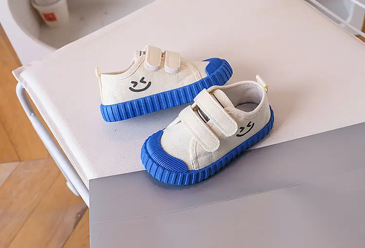 Children's Super Fire Canvas Shoes White Brown Sole — feature 15