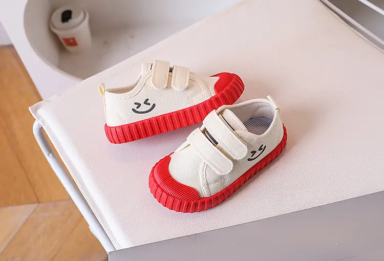 Children's Super Fire Canvas Shoes White Brown Sole — feature 18