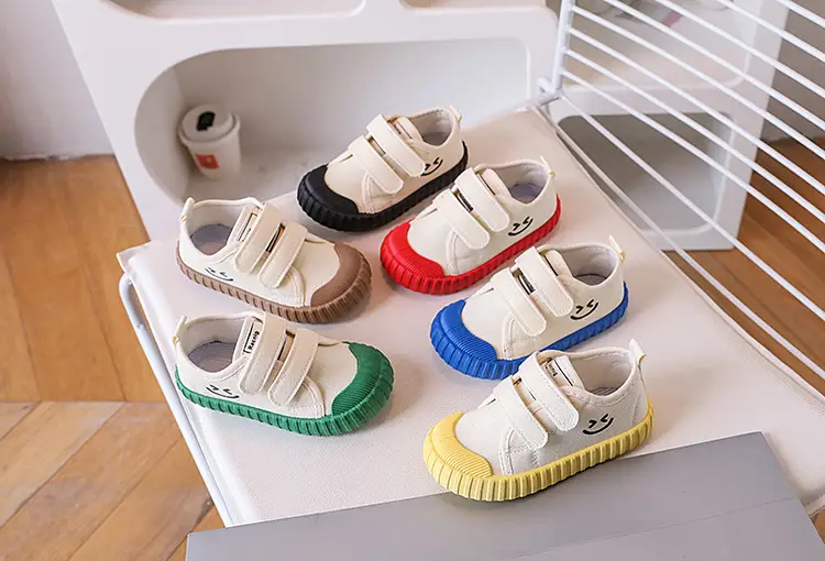 Children's Super Fire Canvas Shoes White Brown Sole — feature 19