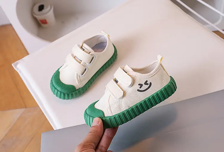Children's Super Fire Canvas Shoes White Brown Sole — feature 2