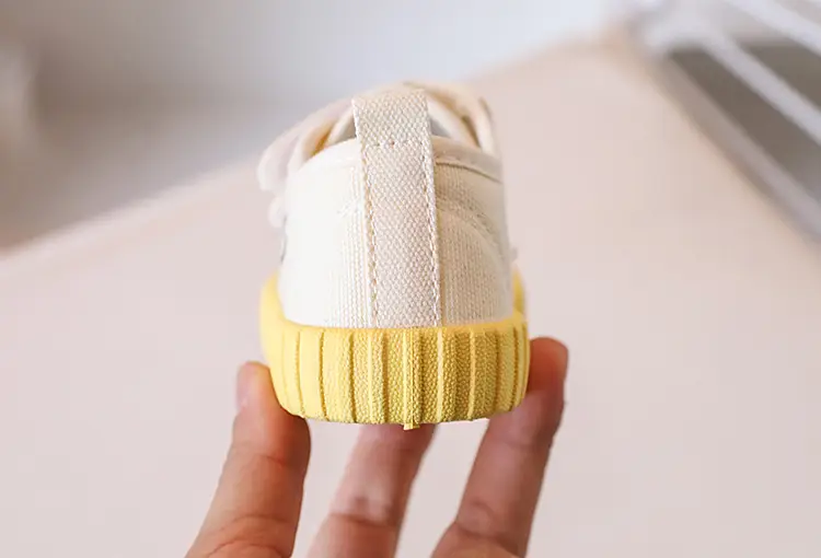 Children's Super Fire Canvas Shoes White Brown Sole — feature 23