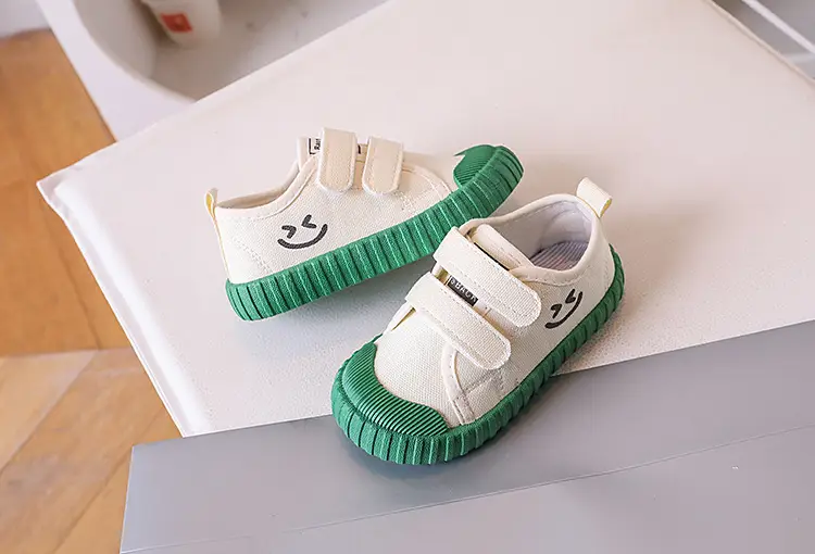 Children's Super Fire Canvas Shoes White Brown Sole — feature 3