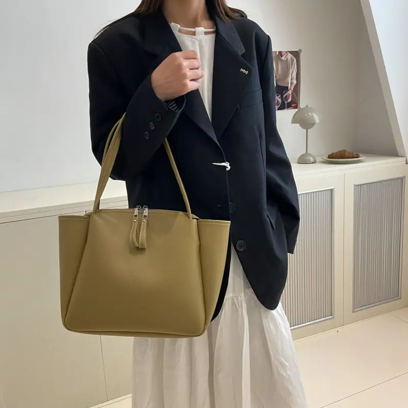 Black Leather Crossbody Bag with Logo Print - Image 6