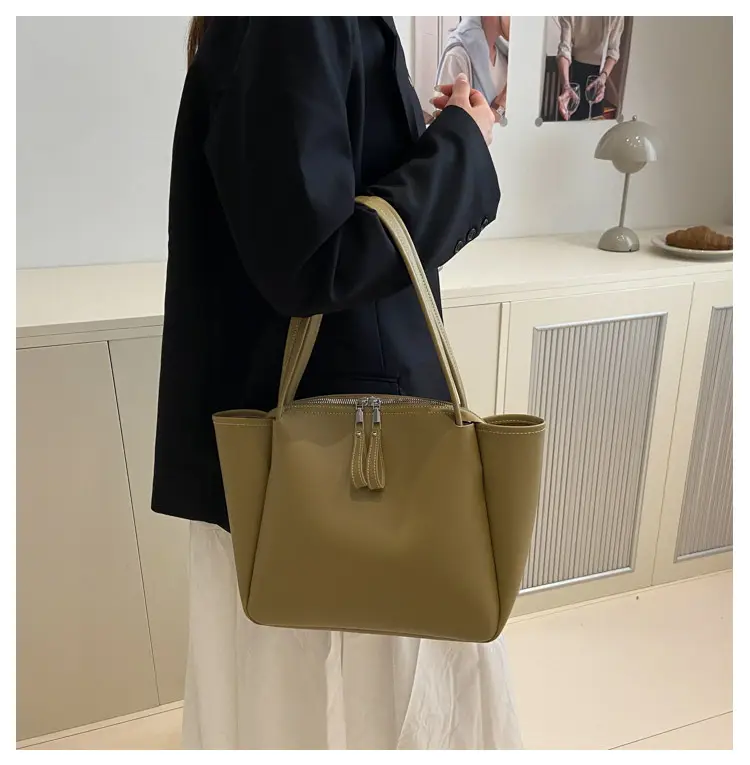 Black Leather Crossbody Bag with Logo Print — feature 4