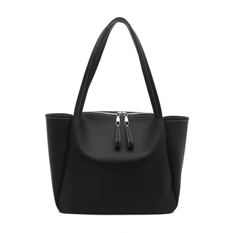 Black Leather Crossbody Bag with Logo Print - Image 3