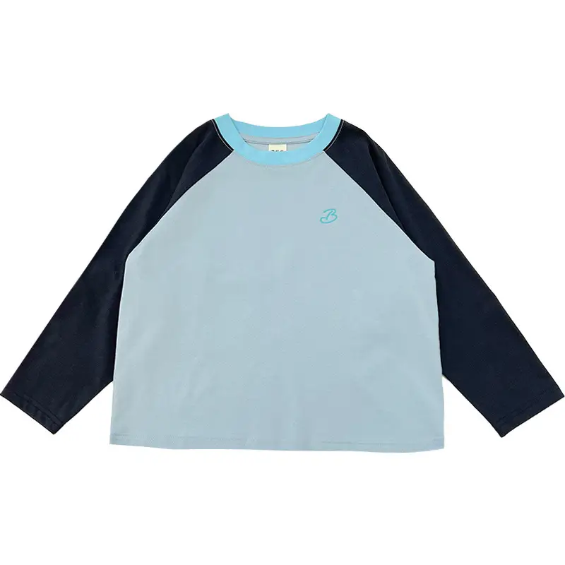 Haima Boys Raglan Sleeve T-Shirt Light Blue Long Sleeve