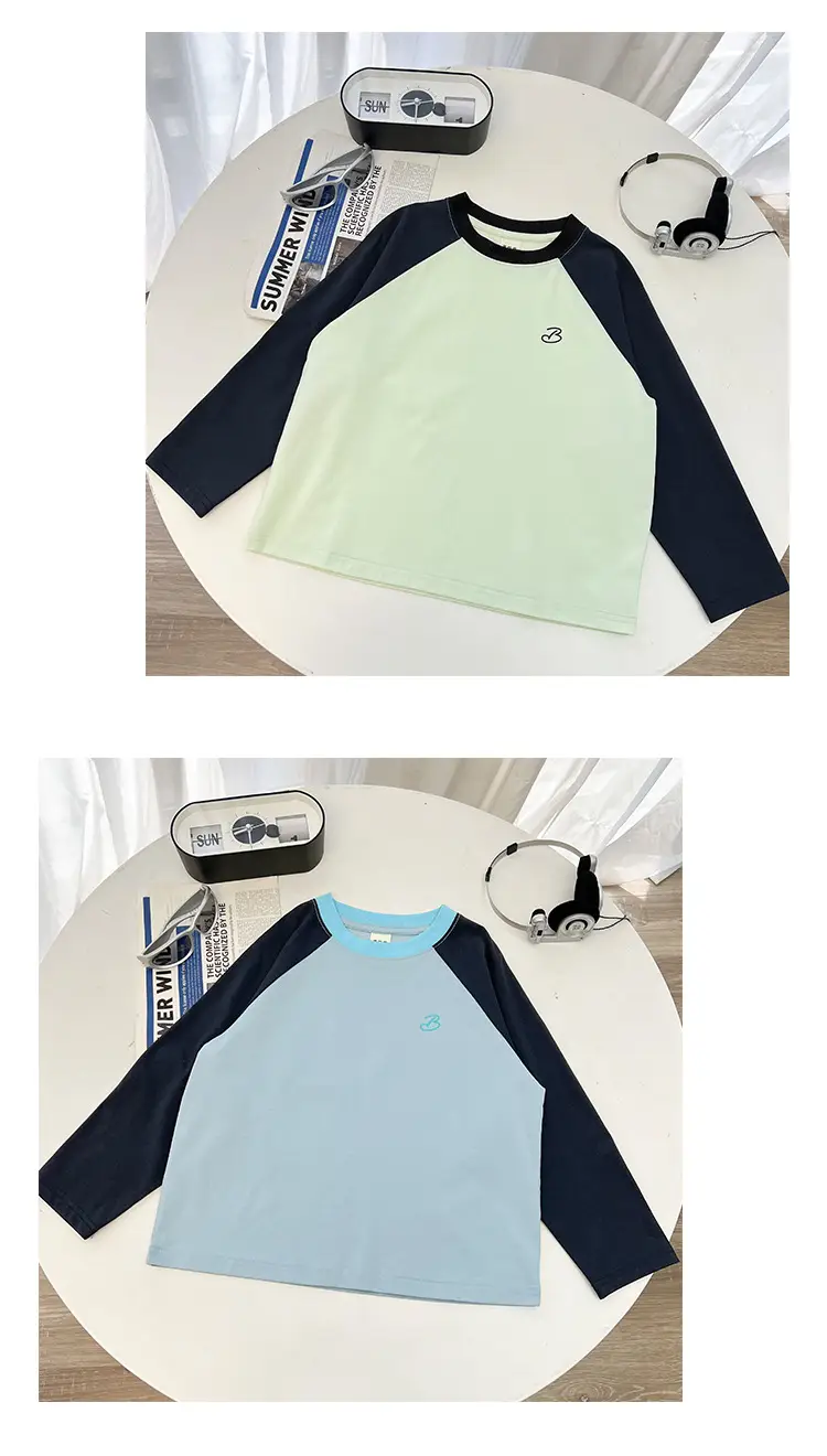 Haima Boys Raglan Sleeve T-Shirt Light Blue Long Sleeve — feature 7