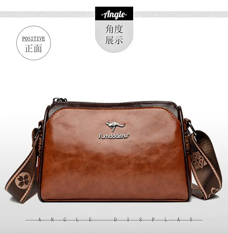Black Crossbody Bag with LV Pattern Strap for Women — feature 14
