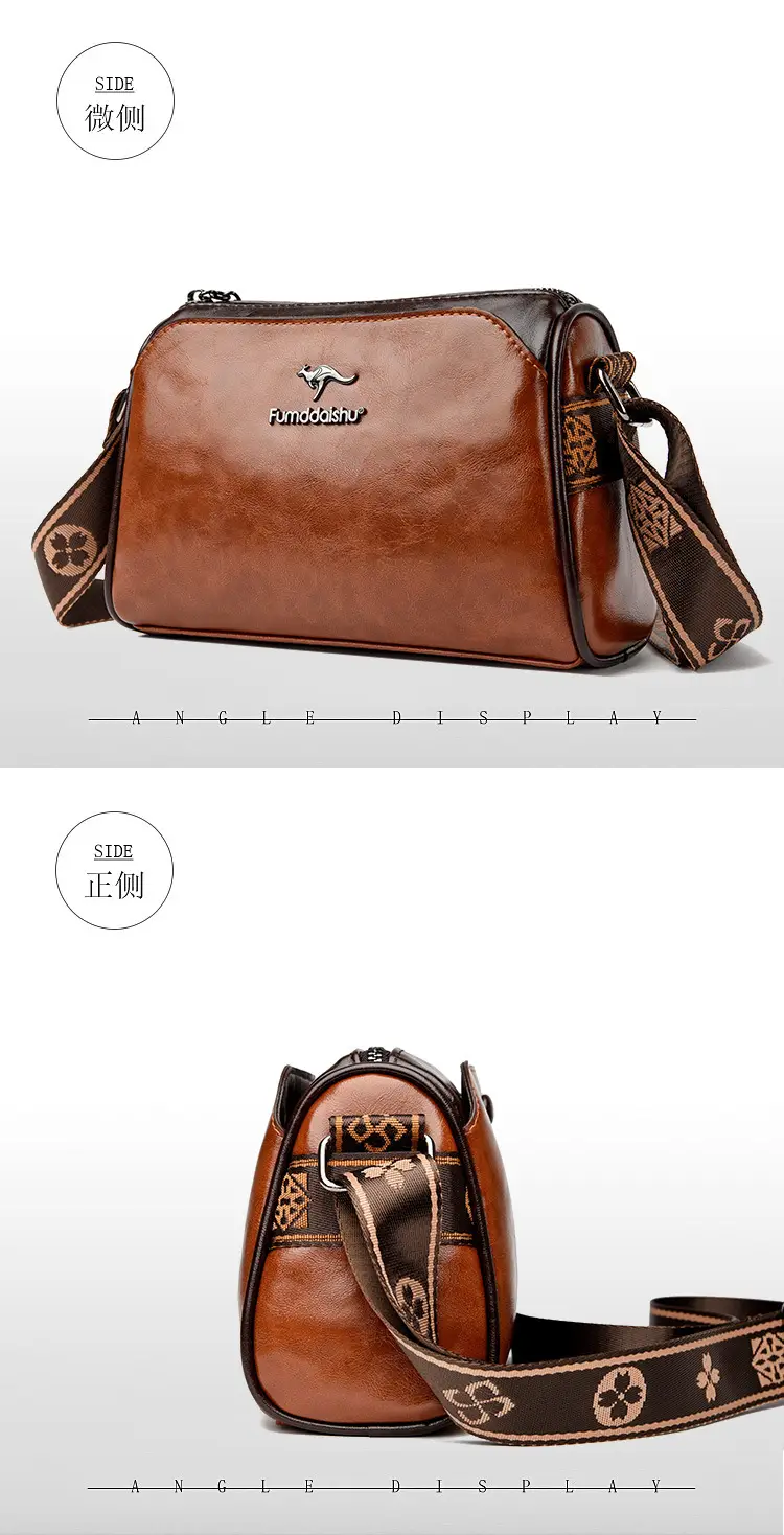 Black Crossbody Bag with LV Pattern Strap for Women — feature 15