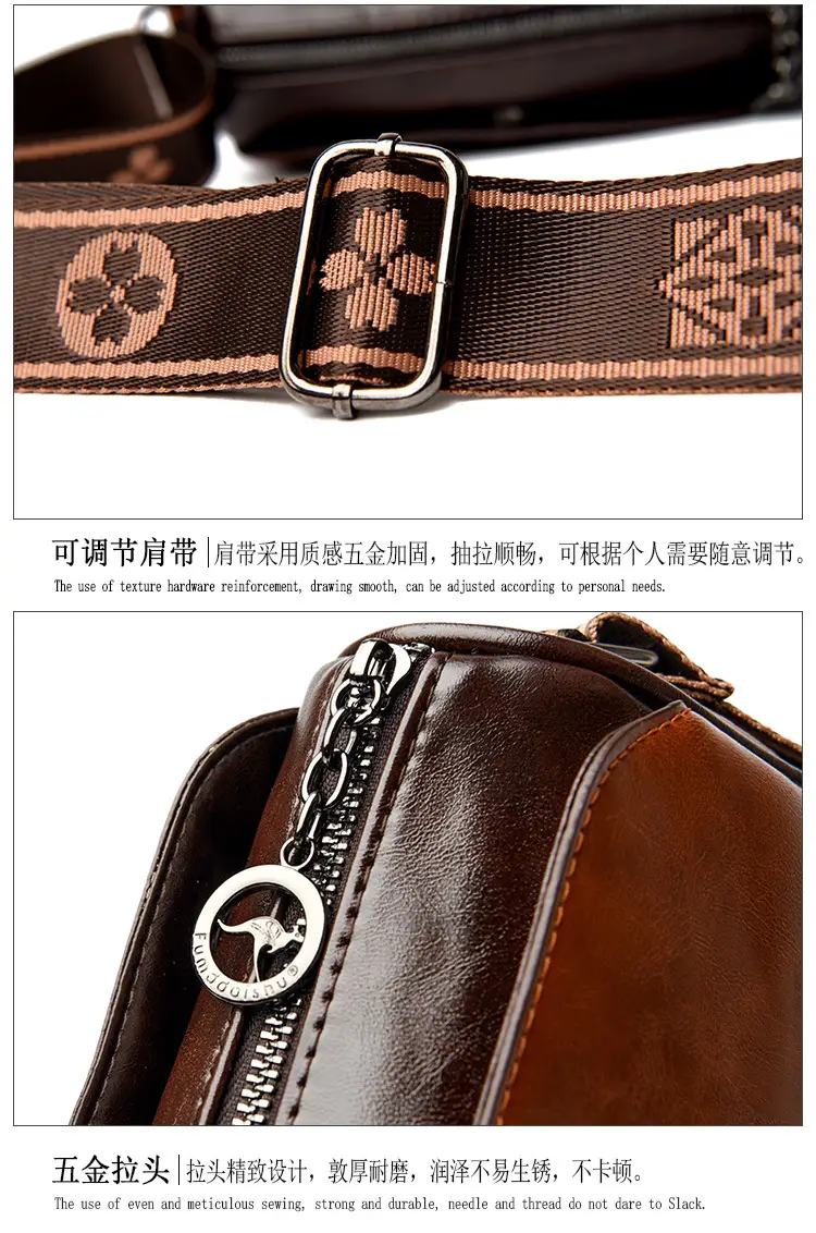Black Crossbody Bag with LV Pattern Strap for Women — feature 18