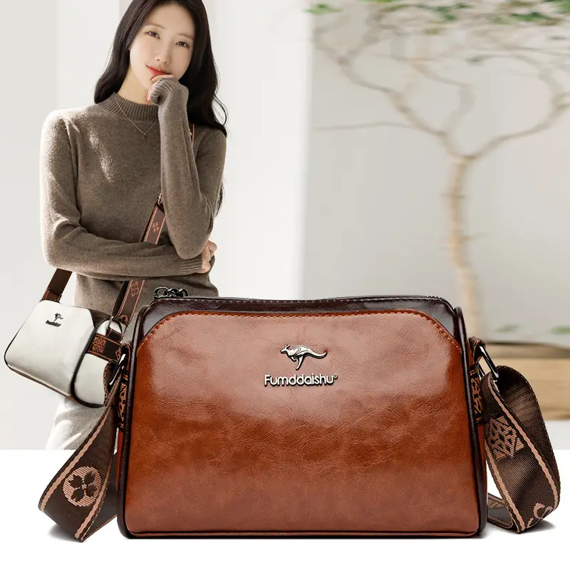 Black Crossbody Bag with LV Pattern Strap for Women — feature 21
