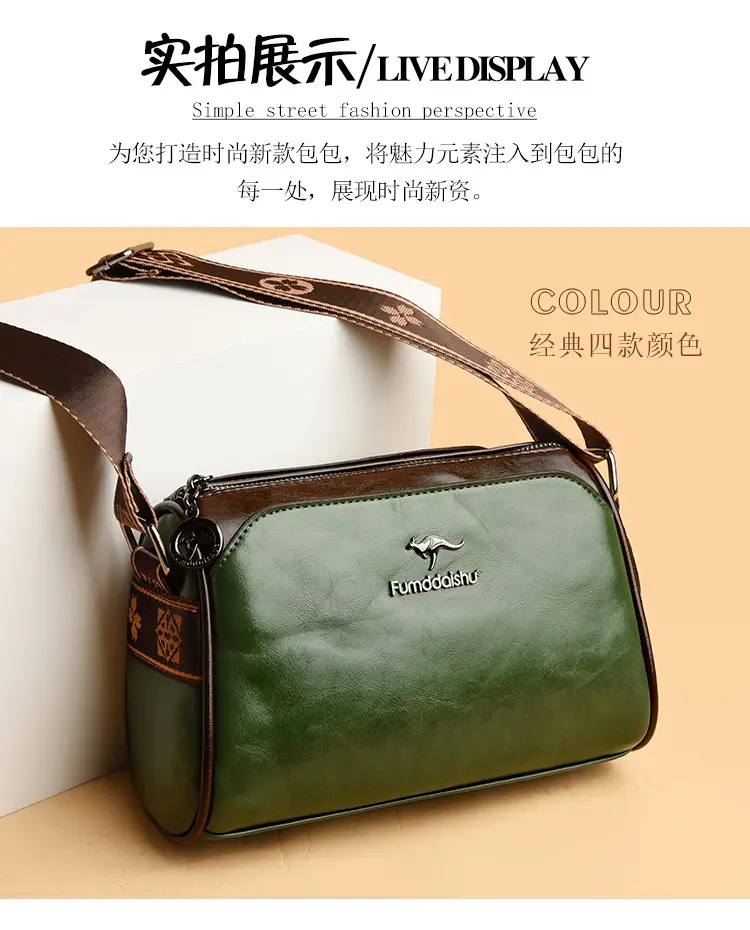 Black Crossbody Bag with LV Pattern Strap for Women — feature 6