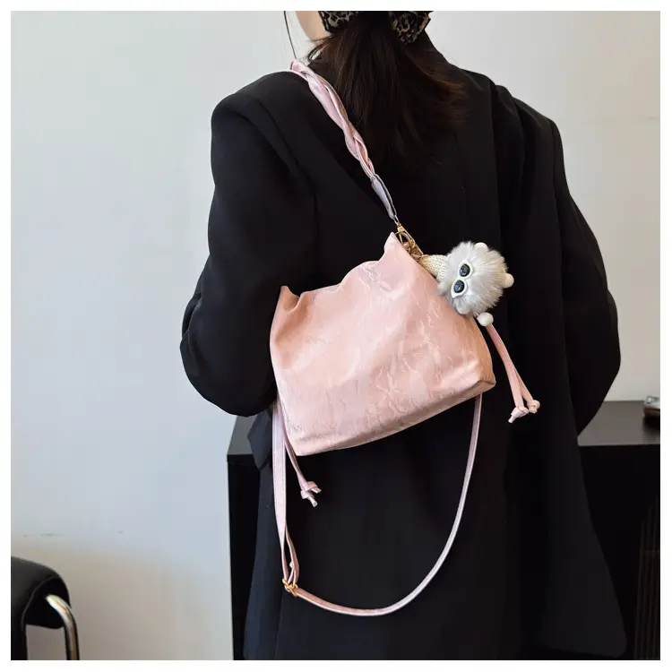 Pink Korean Style Shoulder Bag for Women 2025 Spring Summer — feature 15