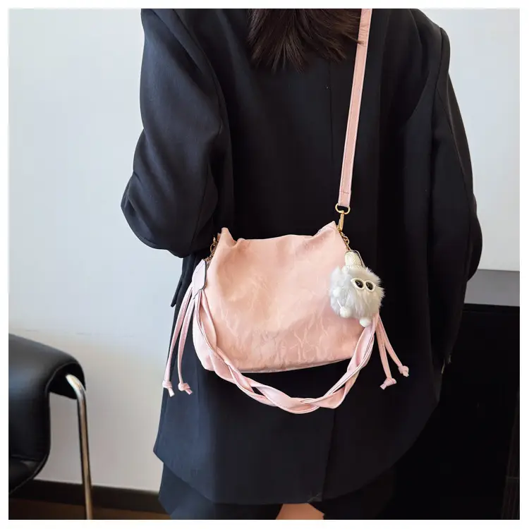 Pink Korean Style Shoulder Bag for Women 2025 Spring Summer — feature 16