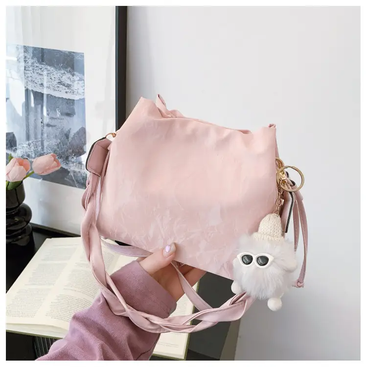 Pink Korean Style Shoulder Bag for Women 2025 Spring Summer - Image 2