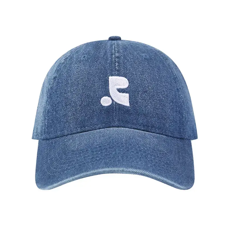 Denim Cap Women Men Summer Sun Hat with Embroidery - Image 8