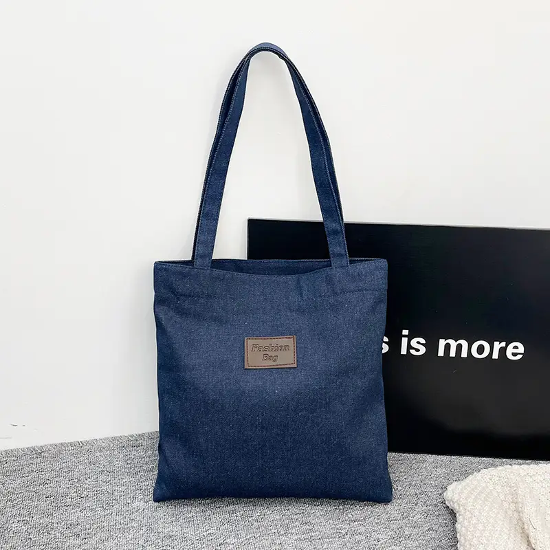 2025 New Denim Shoulder Bag Large Capacity Shopping Bag - Image 5