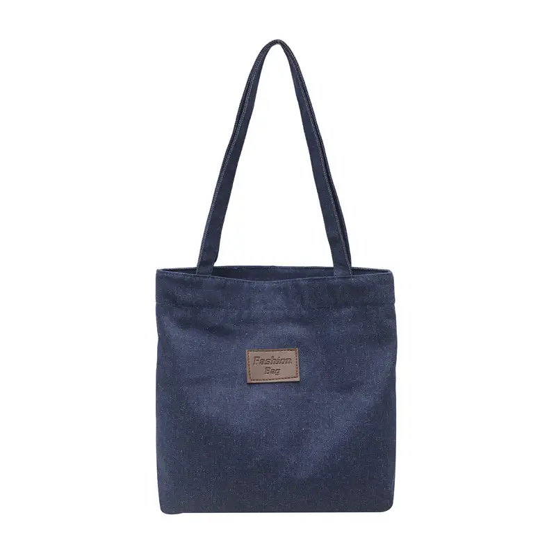 2025 New Denim Shoulder Bag Large Capacity Shopping Bag - Image 7