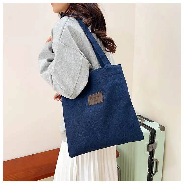2025 New Denim Shoulder Bag Large Capacity Shopping Bag — feature 13