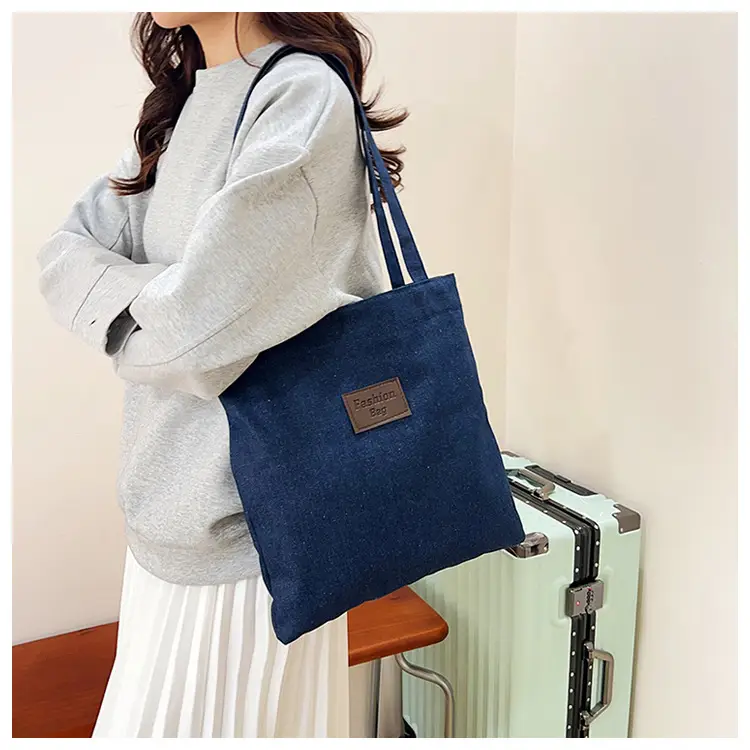2025 New Denim Shoulder Bag Large Capacity Shopping Bag — feature 14
