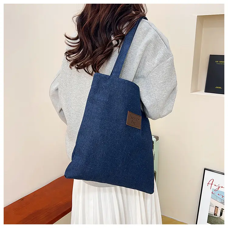 2025 New Denim Shoulder Bag Large Capacity Shopping Bag — feature 15