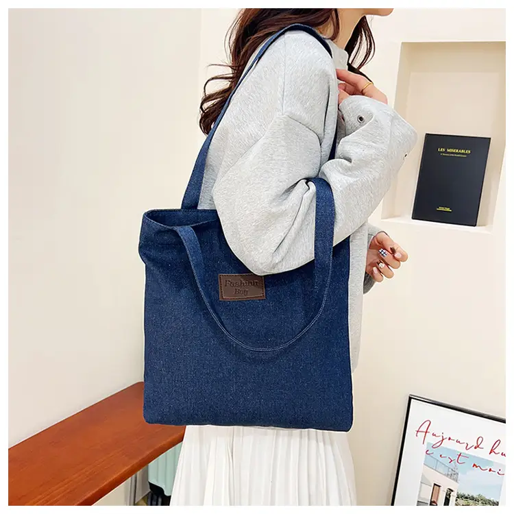2025 New Denim Shoulder Bag Large Capacity Shopping Bag — feature 16
