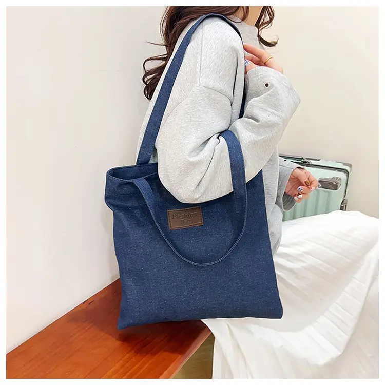 2025 New Denim Shoulder Bag Large Capacity Shopping Bag — feature 17